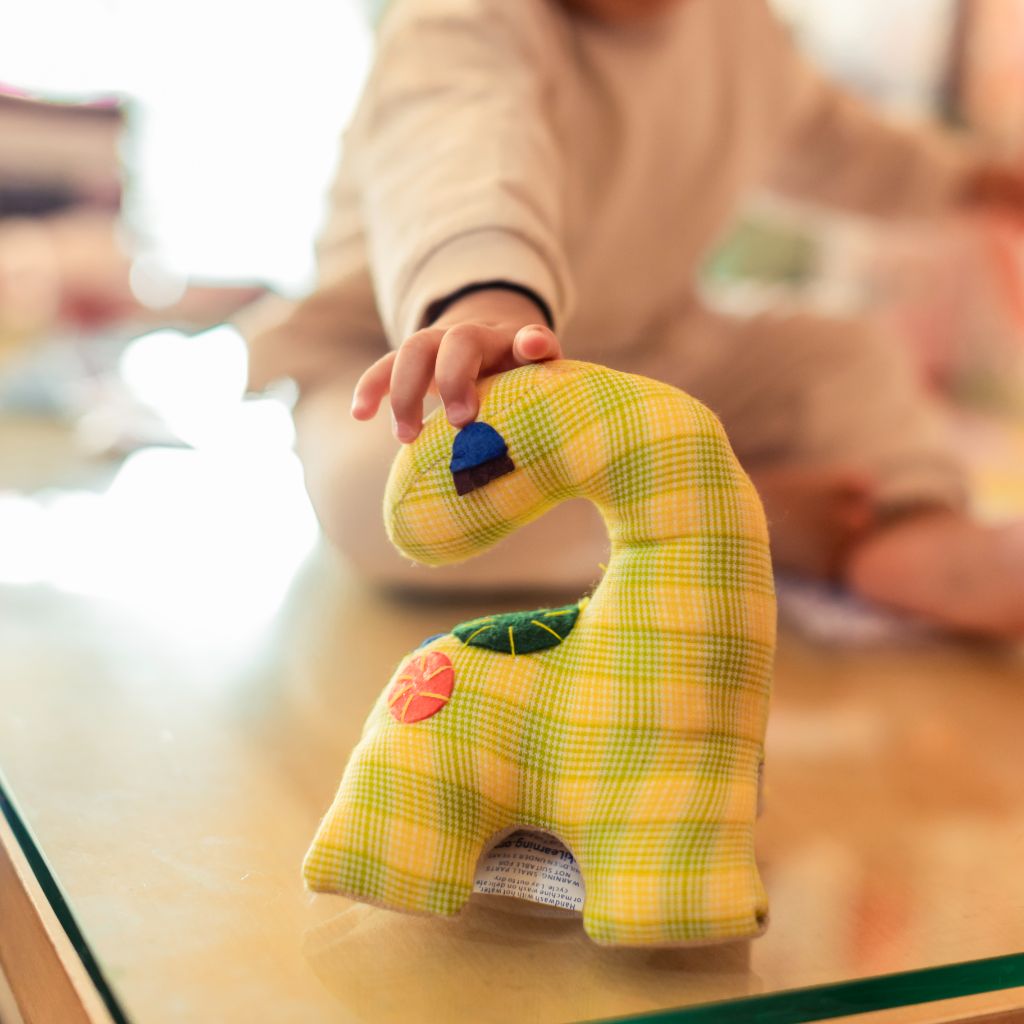 Small Dinosaur (Yellow Plaid)