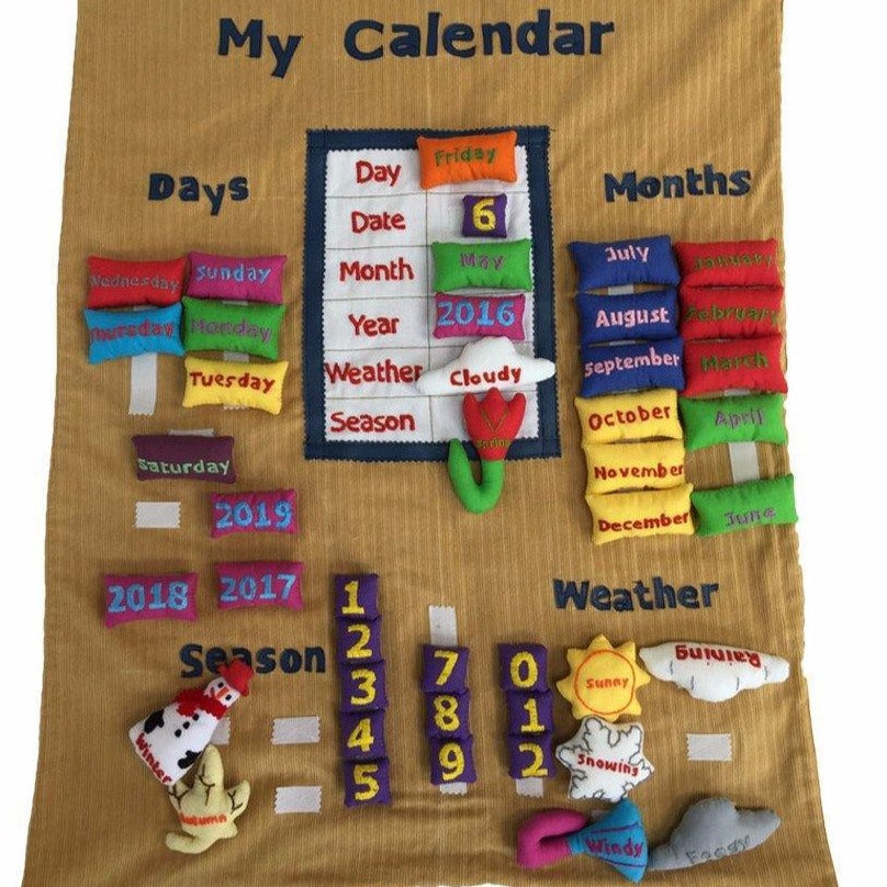 English Interactive Calendar For Kids | Montessori & Preschool