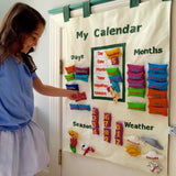 English interactive calendar (tan) - Child's Cup Full